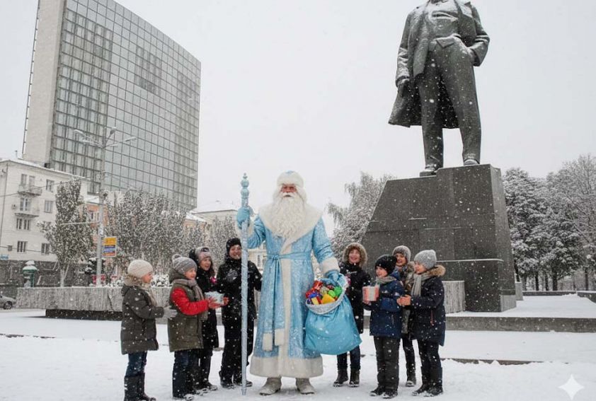 Воронежский Дед Мороз привез эксклюзивные подарки детям Донбасса