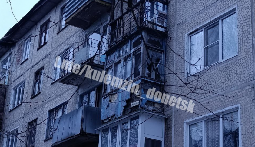 В Донецке из-за атаки дрона поврежден жилой дом: есть пострадавший
