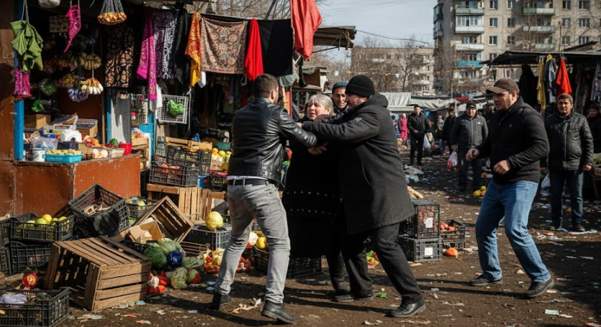 На рынке в Мариуполе произошла серьезная стычка: столкновение с применением холодного оружия